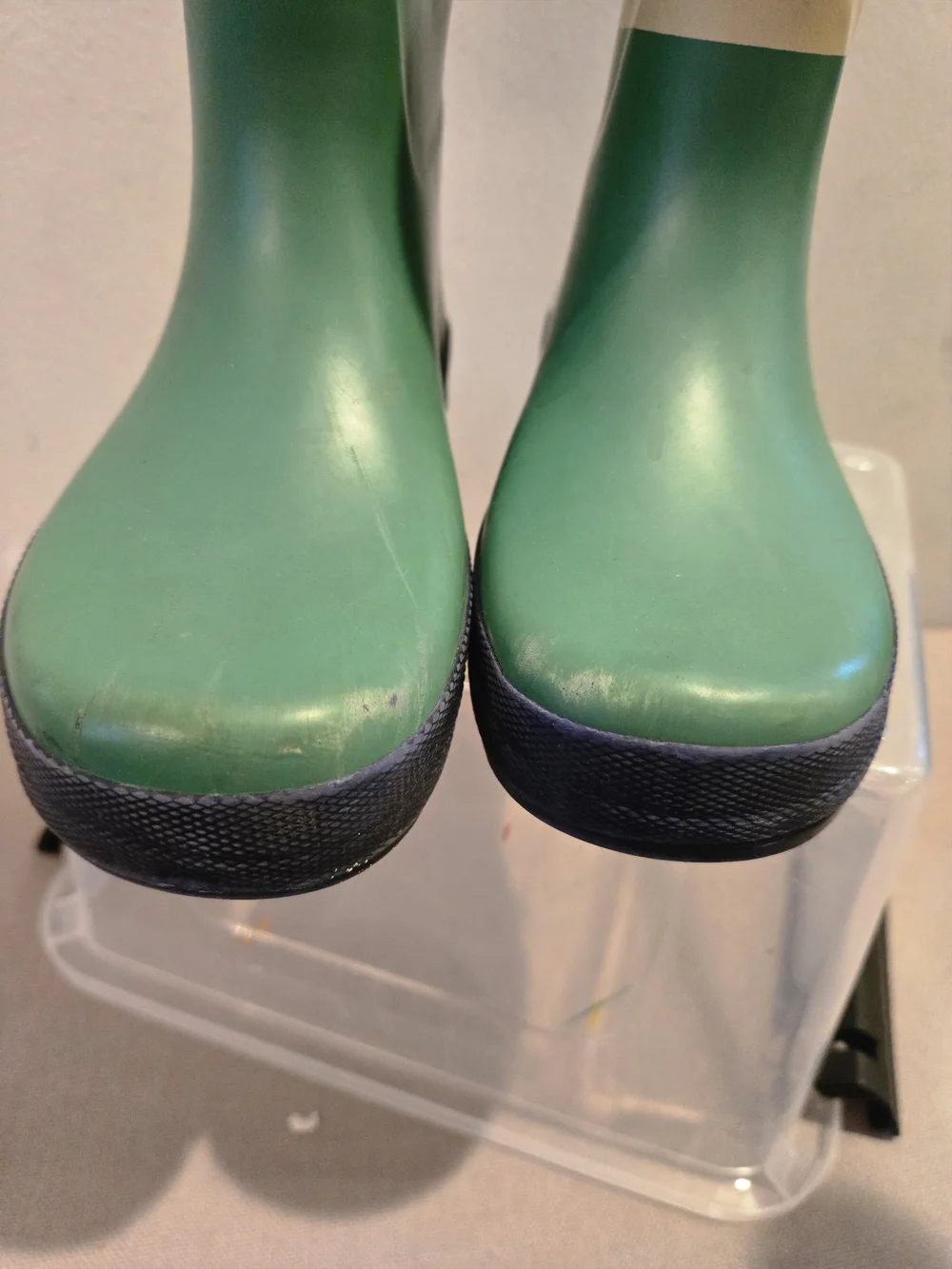 Carter's Green, Cream & Black Kids Rain Boots